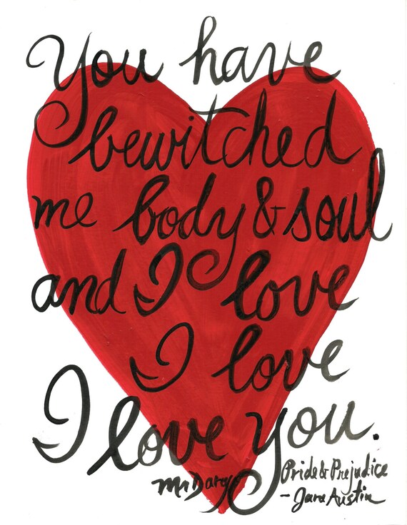You Have Bewitched Me Body and Soul and I Love I Love I Love Etsy