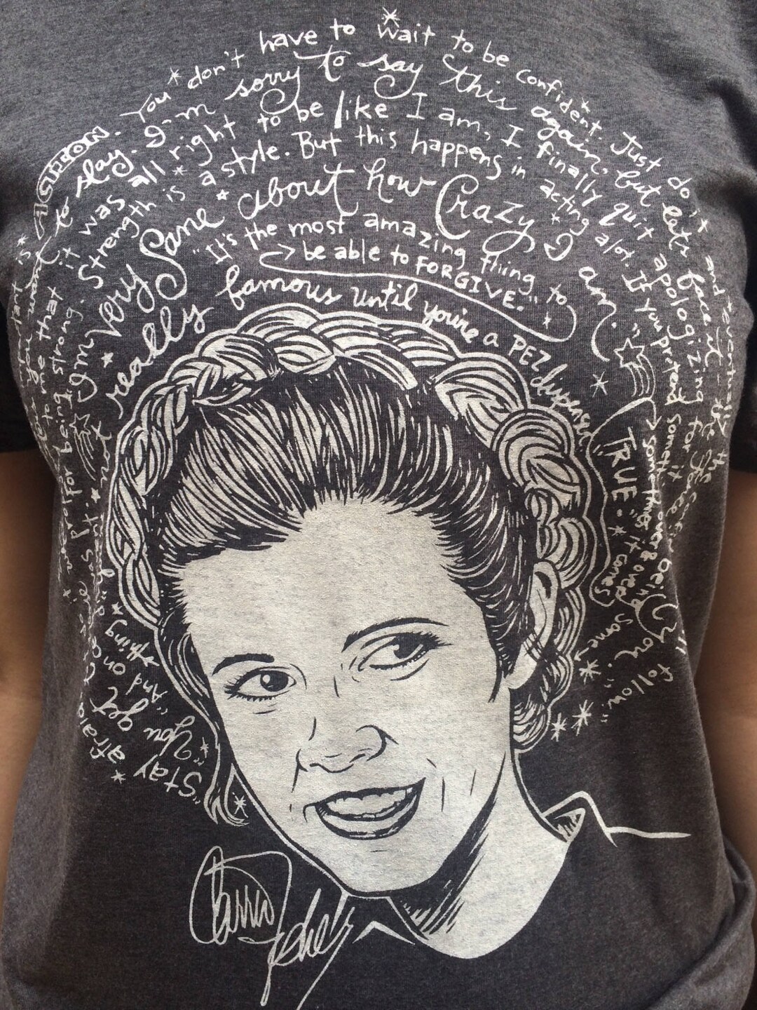 St. Carrie Fisher Artist Saint T-shirt - Etsy
