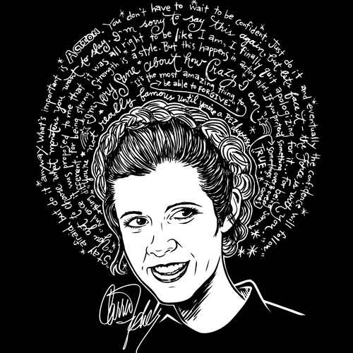 St. Carrie Fisher 8x 10 Print With Free Shipping - Etsy