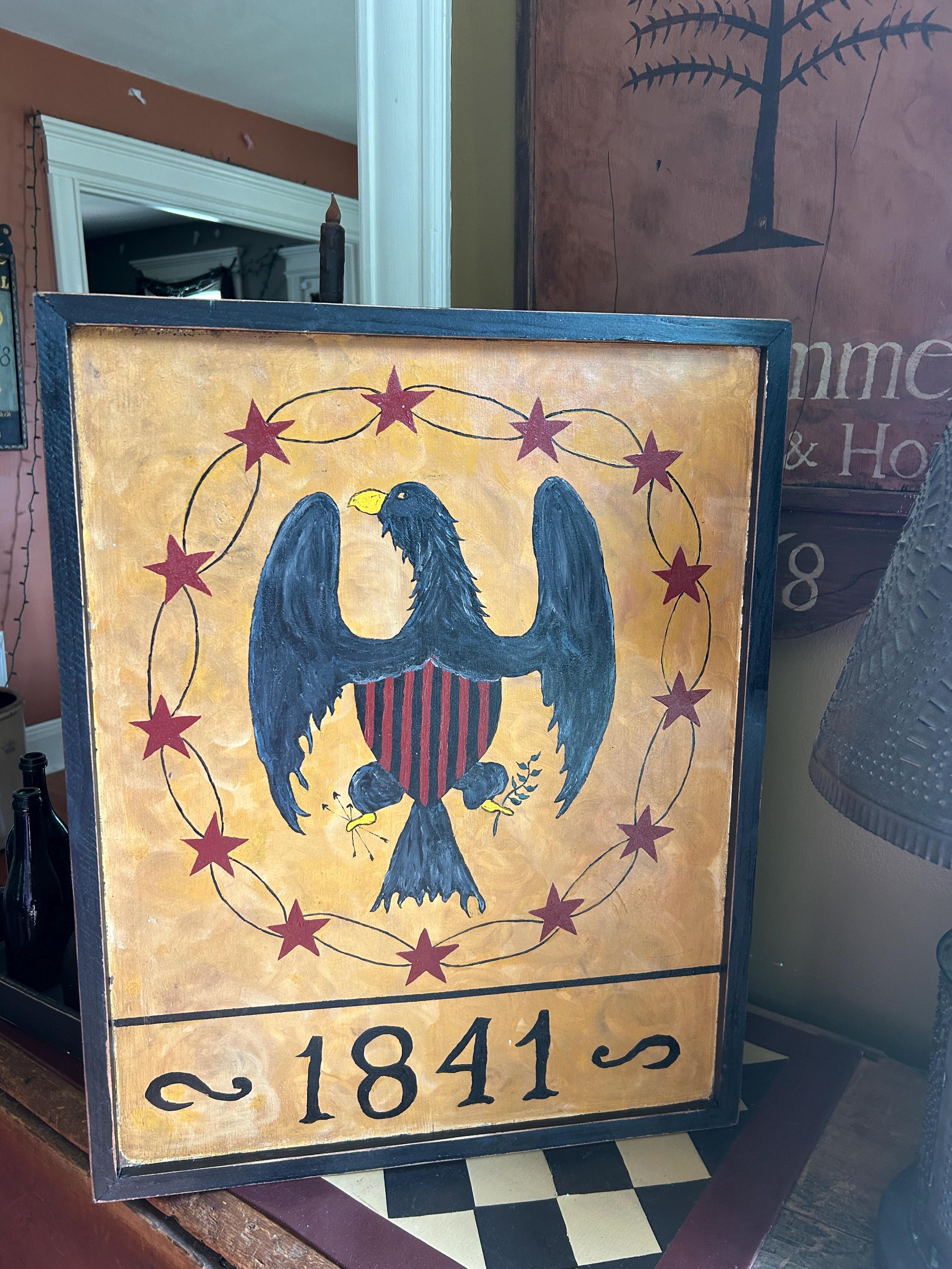 Colonial Sign Frame Primitive, Colonial, Early American Tavern Sign - Etsy