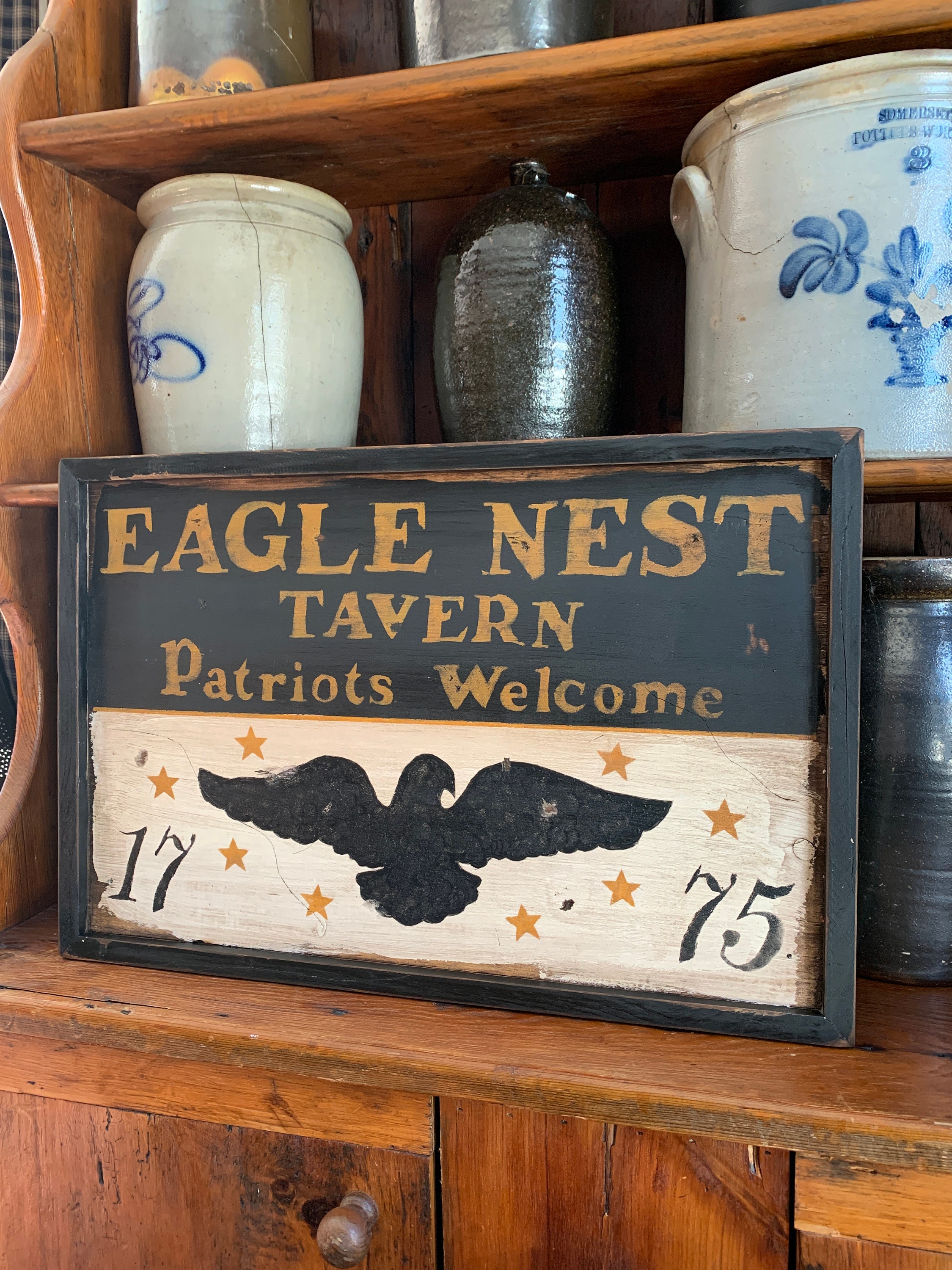 Colonial Sign Primitive, Colonial, Early American Tavern Sign - Etsy