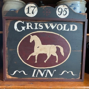 Primitive, Colonial, Early American, Wood, Tavern sign