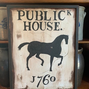 Primitive, Early American, Colonial , Wooden Tavern Sign MADE TO ORDER
