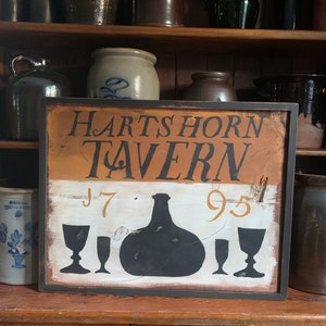 Primitive, Colonial, Early American, Wooden Tavern Sign