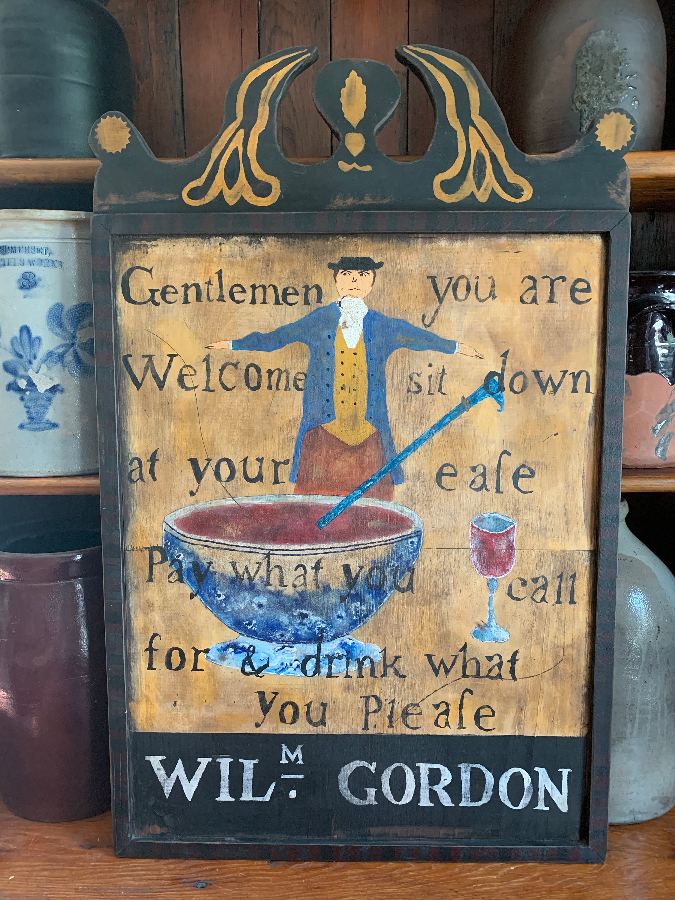 Colonial Sign Primitive, Colonial, Early American Tavern Sign - Etsy
