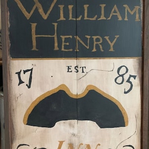 Primitive, Colonial, Wooden, Tavern Sign