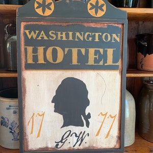 Primitive, Colonial, Early American Wooden Tavern Sign