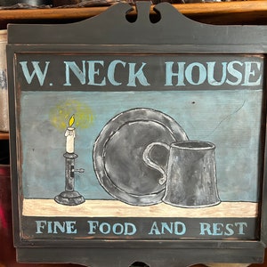 Primitive, Colonial, Early American Tavern Sign