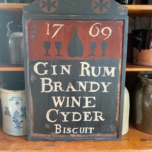 Primitive, Colonial, Early American, Wooden Tavern Sign