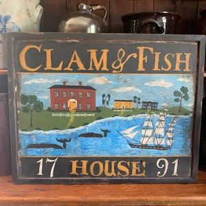 Primitive, Colonial, Early American Tavern Sign