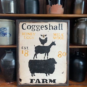 Primitive, Colonial, Early American tavern sign