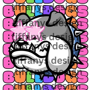 bulldogs preppy mascot png, bulldogs mascot school spirit design, retro bulldogs sublimation, sports team mascot shirt digital print