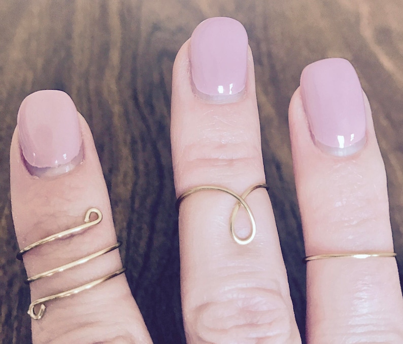 Set of 3 Gold Midi Rings Gold Ring Set gifts for her
