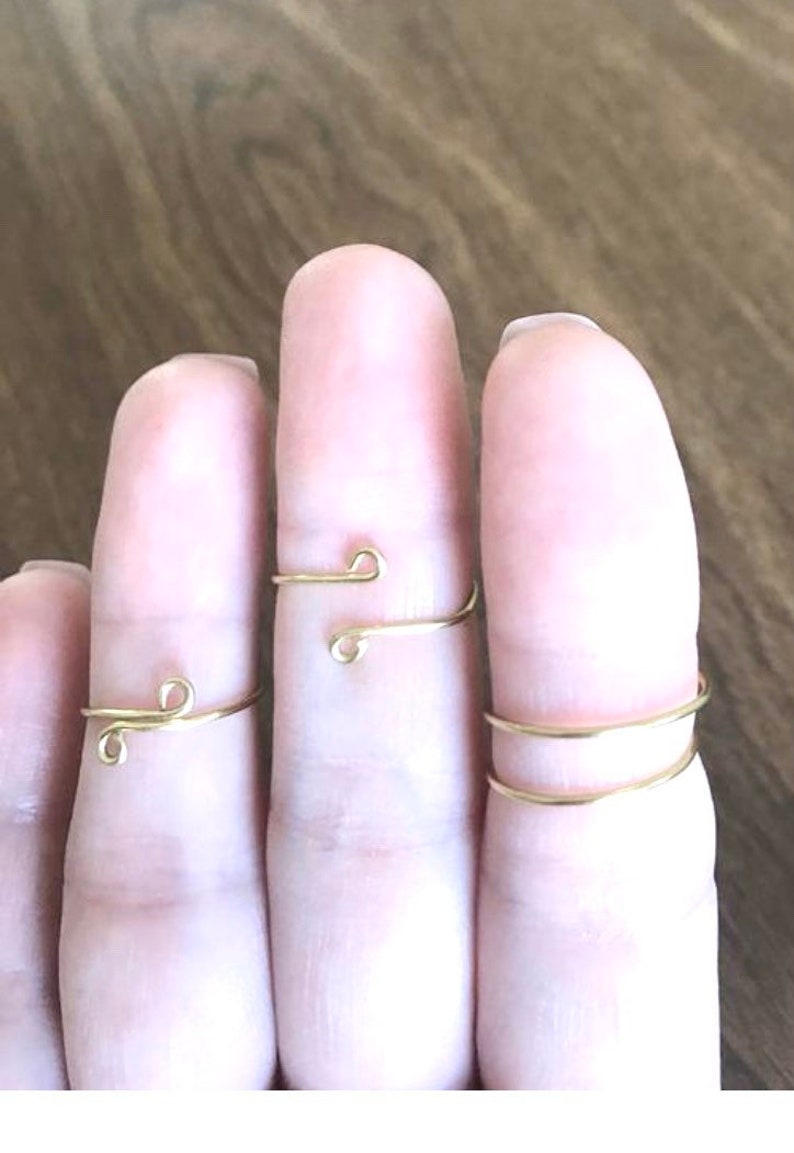 Set of 3 Gold Midi Rings Gold Ring Set gifts for her