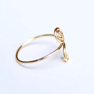 Toe Ring or Midi Ring/ thin toe ring / gold / silver adjustable toe ring image 2