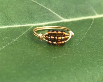 Amber Meditation Ring / Fidget Ring worry ring