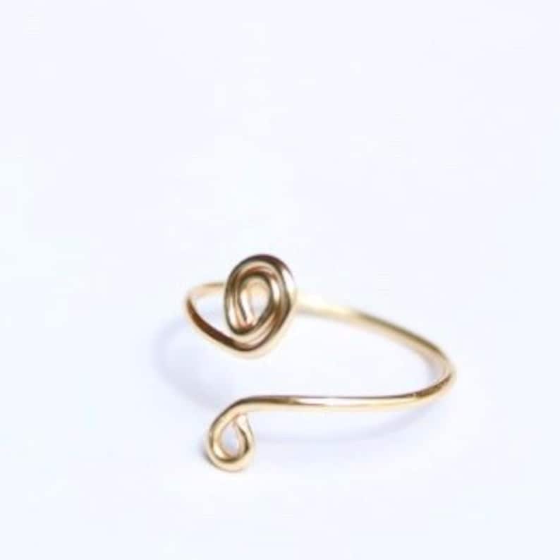 Toe Ring or Midi Ring/ thin toe ring / gold / silver adjustable toe ring image 3