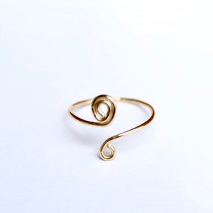 Toe Ring or Midi Ring/ thin toe ring / gold / silver adjustable toe ring image 4