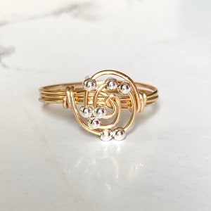 Spiral Fidget/ Worry Ring / Gold and silver Worry Rings / Fidget Ring