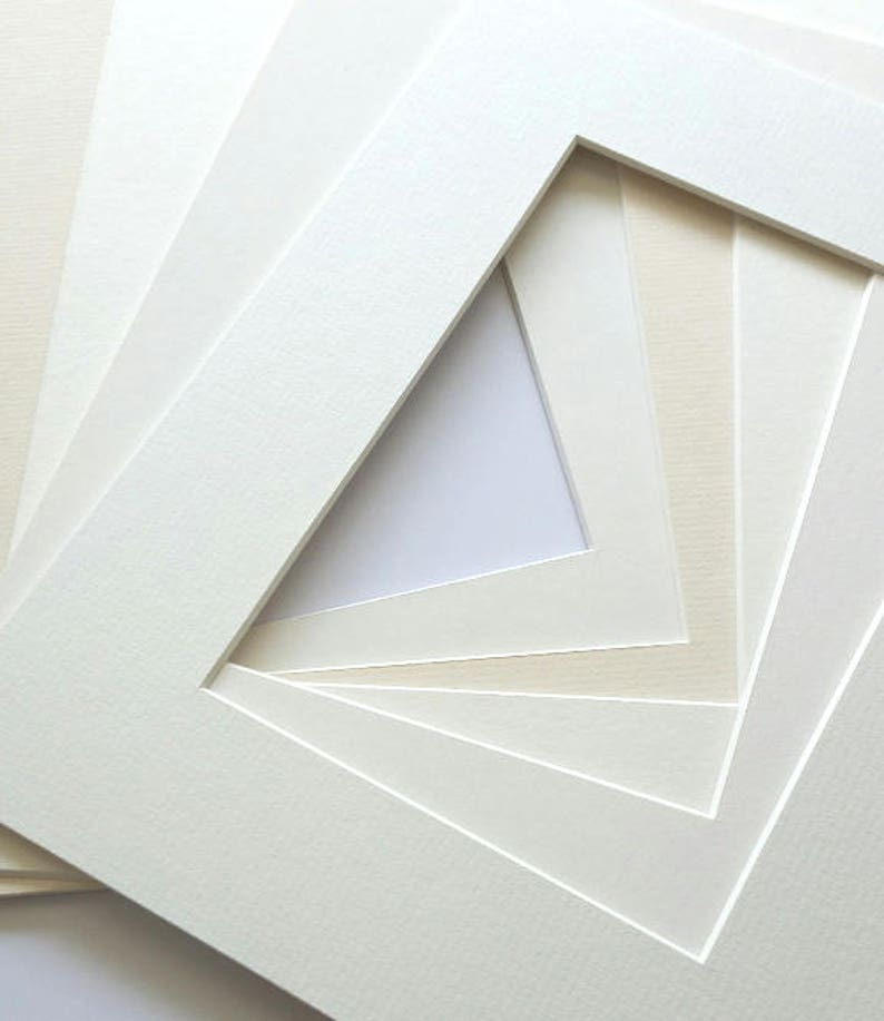 8x10 White 8 Ply Matting Single Mat Pack of 5 for Art Prints and Photography Etsy