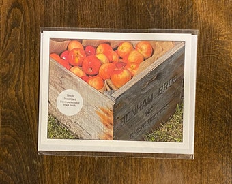 Note Card Rustic Apple Crate Chilhowie Virginia Rustic Photography Greeting Card Stationery