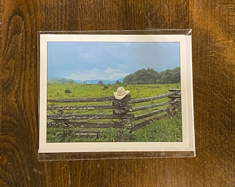 Note Card Cowboy Cowgirl Hat Greeting Card Landscape Photography Stationery