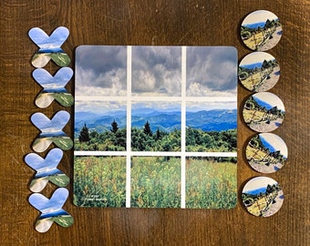 Photo Tic Tac Toe Game Mountain Views Landscape Photography Gift