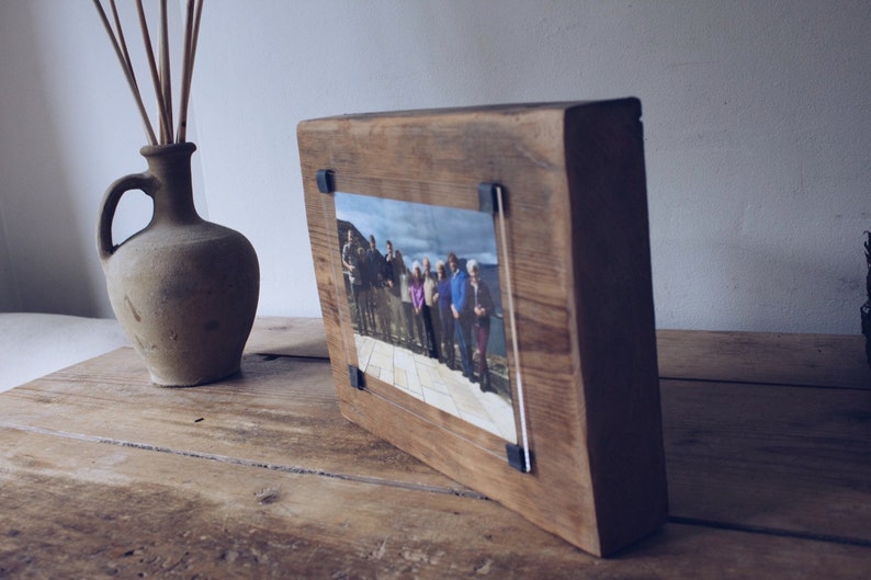 Custom Made Picture Frame Reclaimed Wood Photo Frame 60th Etsy