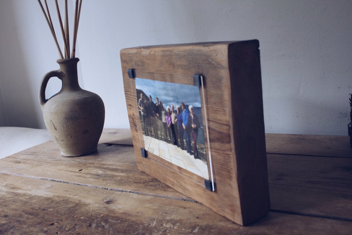 Custom Made Picture Frame Reclaimed Wood Photo Frame 60th Etsy