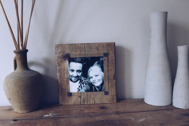 custom made wood photo frames unique picture frames distressed wood one off reclaimed wood one of a kind handmade image 1