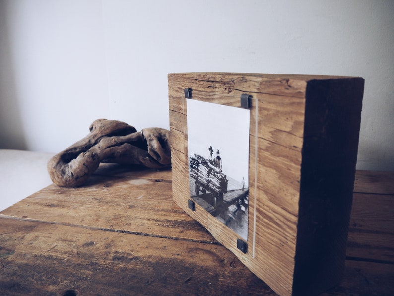 Bespoke handmade photo frames made from unique pieces reclaimed wood , driftwood and Sea Defences one of a kind handcrafted natural image 5