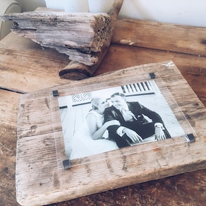 Wedding photo frames  - unique wedding  gift - 5th anniversary - Driftwood - bespoke  - one off - handmade gift - reclaimed wood -