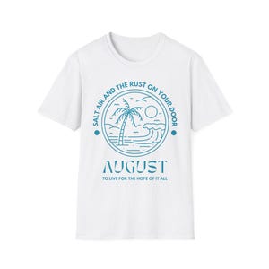 August Summer T-Shirt - Folklore Gift, August Tee, Casual Wear, August Inspiration Top