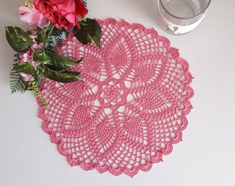 Fresia Crochet Lace Doily - Model "Maribelle"- Center  Piece Doily Table Decoration - 12 1/2 inch or 32 cm