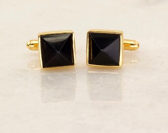 Dapper Black Onyx Cuff Links