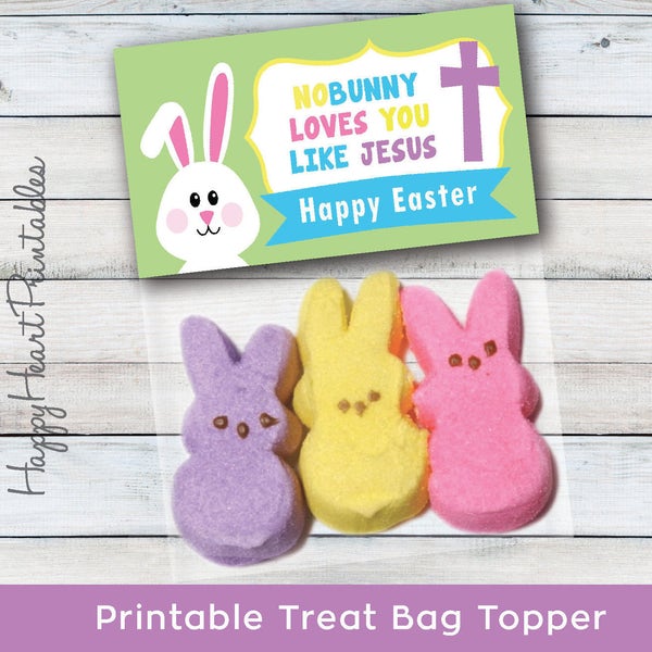 Christian Easter Treat Topper - No Bunny Loves You Like Jesus