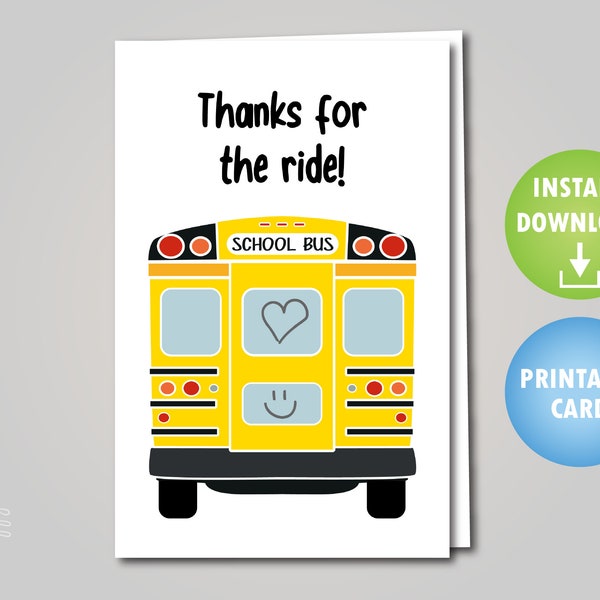 Bus Driver Appreciation Card