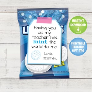 Mint Gift Tag - Printable Teacher Appreciation Tag