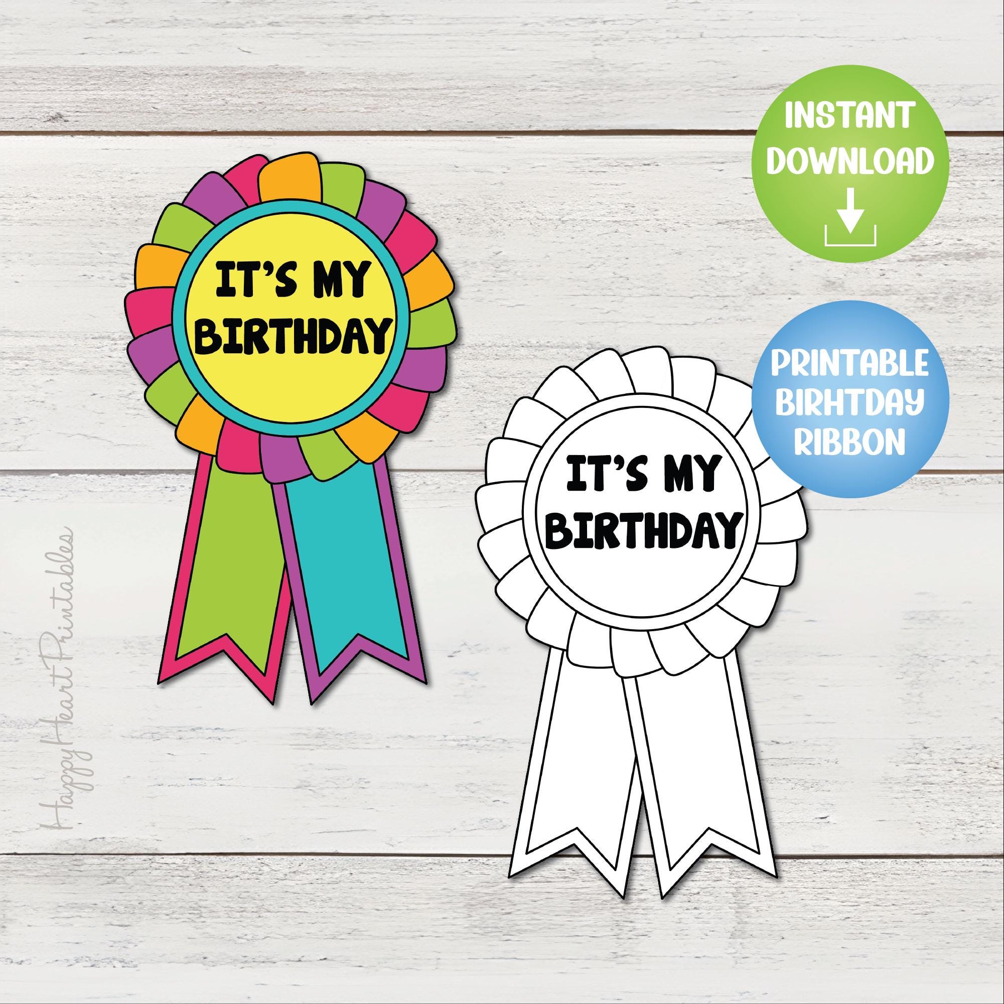 Printable Birthday Ribbon - Etsy