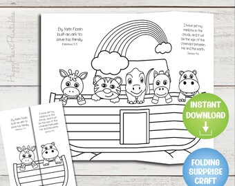 Noah's Ark Folding Surprise Bible Craft with Animals