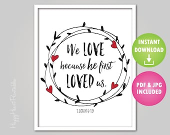 Love Scripture Printable Wall Art