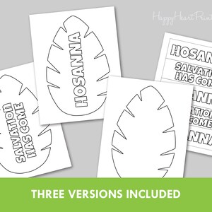 Printable Palm Branch Coloring Craft Etsy Printable Palm Branch Coloring Craft Etsy