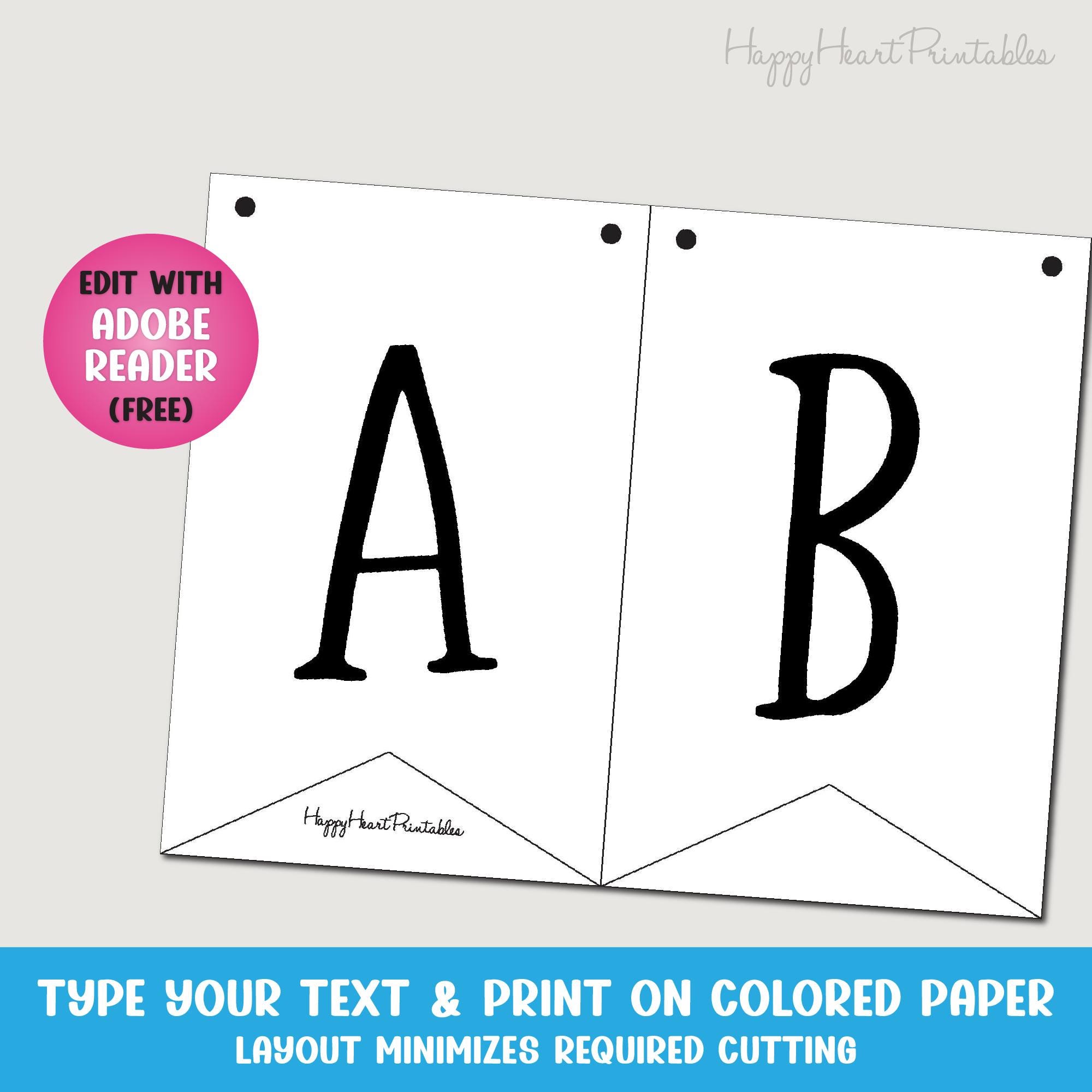 Buy Editable Banner Pattern - Printable Banner Template - DIY Flag ...