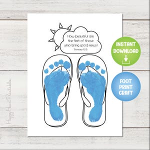 Flip Flop Footprint Bible Craft