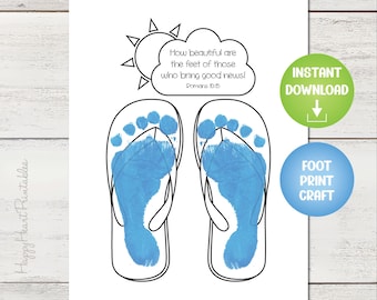 Flip Flop Footprint Bible Craft