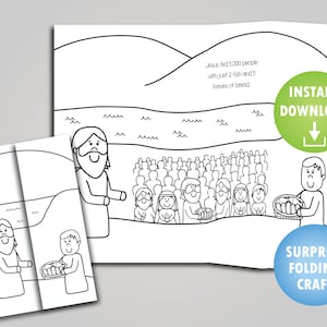 Feeding the 5,000 Folding Surprise Bible Craft - Etsy