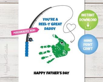 Reel-y Great - Father's Day Printable Handprint Card
