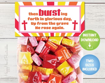 Adorno cristiano para bolsa de dulces de Pascua para Starbursts