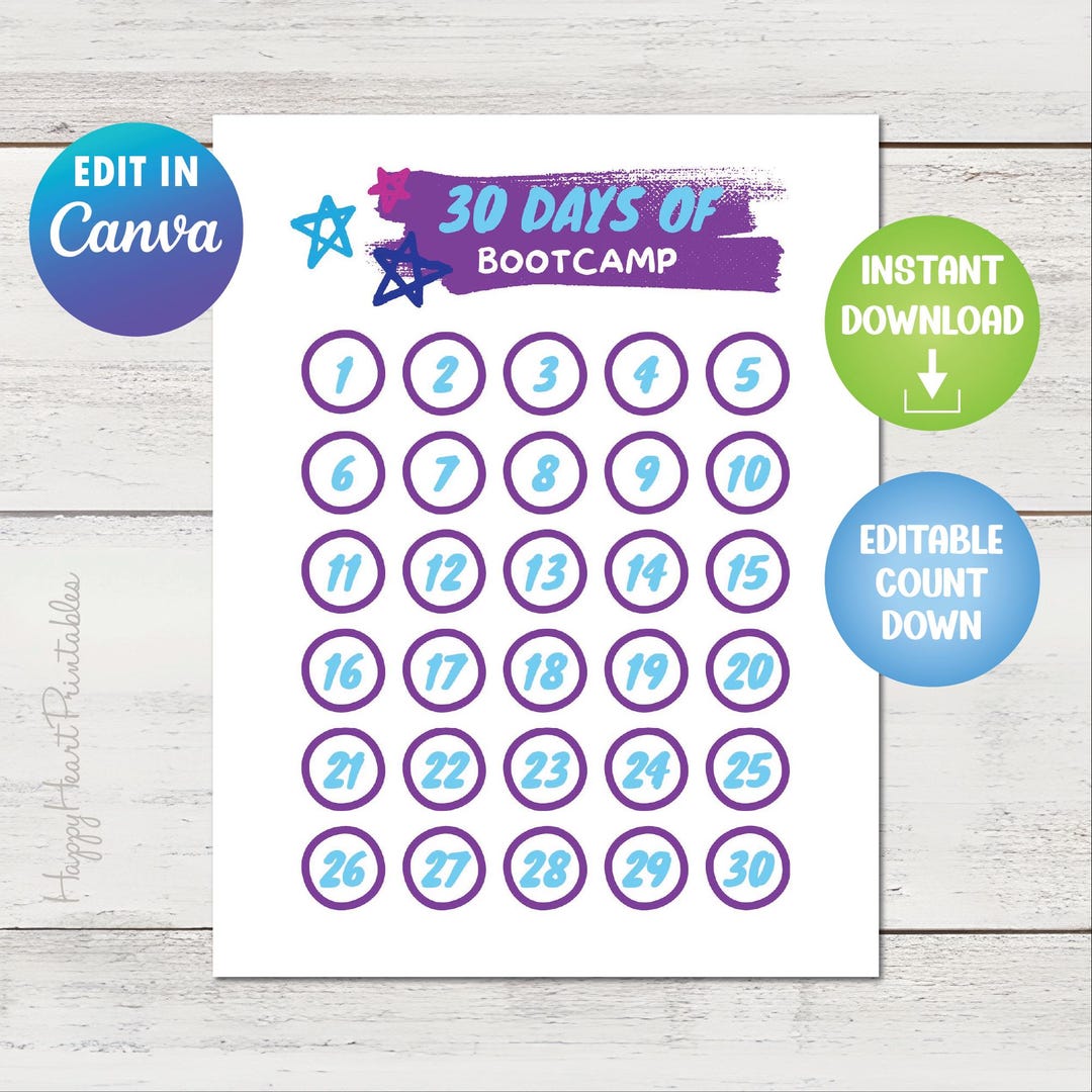 Fully Customizable Countdown Template for Canva - Etsy