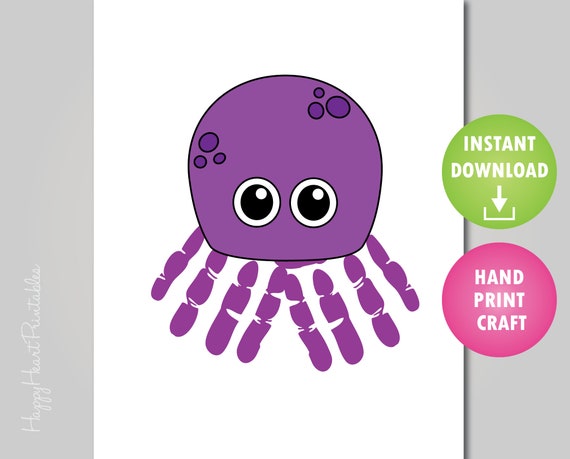 Handprint Octopus Summer Craft